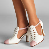 PRE-ORDER Sylvie Vintage Shoes (Pink/Ivory)