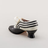 Bernadette Edwardian Oxfords Wide (Ivory/Black)