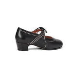 Margaret 1920s Shoes (Black/Pewter)