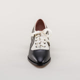 Bernadette Edwardian Oxfords (Ivory/Black)