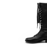 Bessie Vintage Aviator Boots (Black)