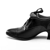 Lucille Edwardian Oxfords (Black/Burgundy)