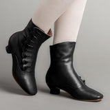 Renoir Victorian Button Boots (Black)