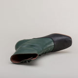 Renoir Victorian Button Boots (Green/Black)