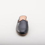 Sophie 18th Century Leather Mules (Black)(1760-1790)